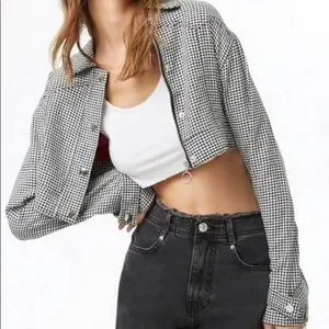 Forever 21 Jackets Coats Forever2 Houndstooth Boxy Cropped